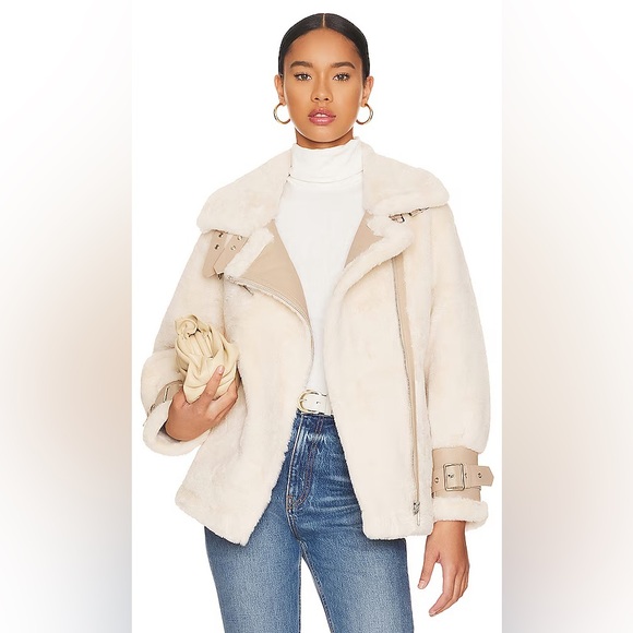 Adrienne Landau Faux Fur Jacket in Ivory Women’s M - Picture 8 of 11